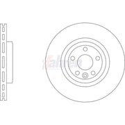 Fahren 2 x Vented Front Brake Discs FBD6968-x2