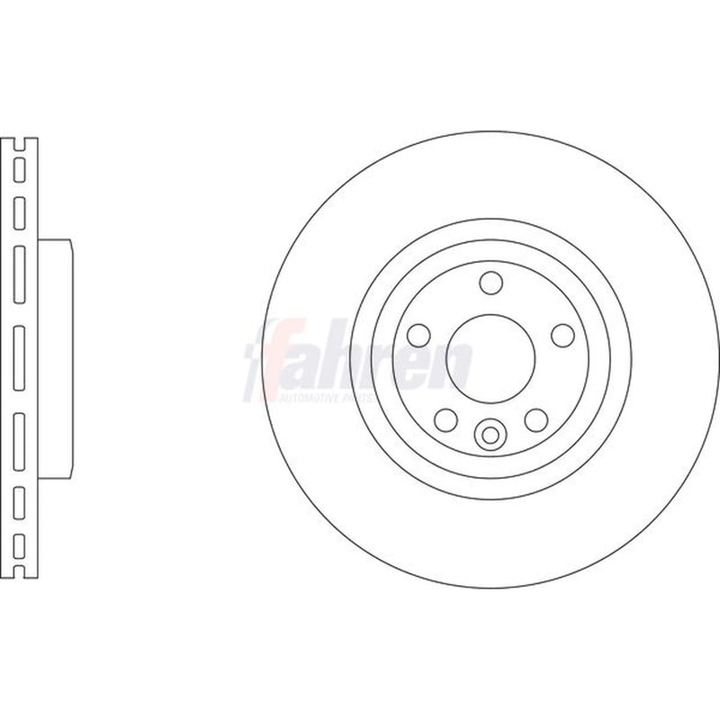 Fahren 2 x Vented Front Brake Discs FBD6968-x2