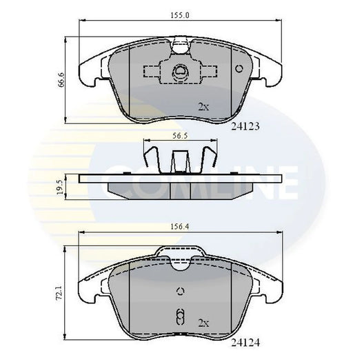 Comline Front Brake Pad Set fits Ford Galaxy II 2006-2015 1.6 1.8 2.0 2.2 2.3