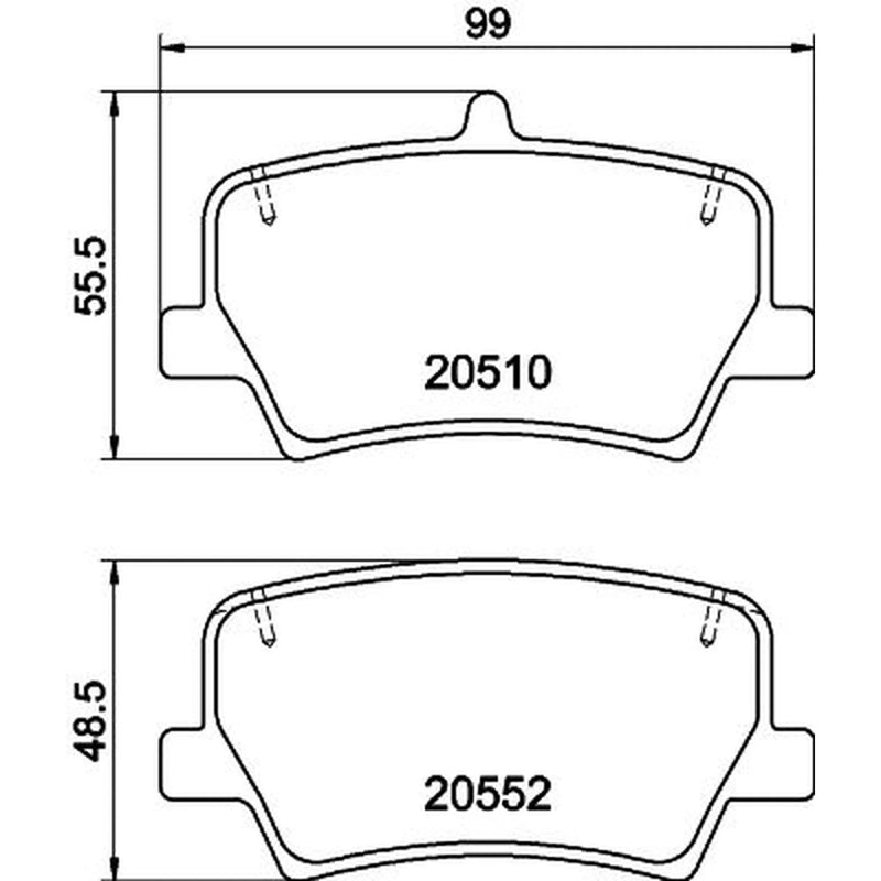 Mintex Rear Brake Pad Set fits Lynk & Co 01 2018 on