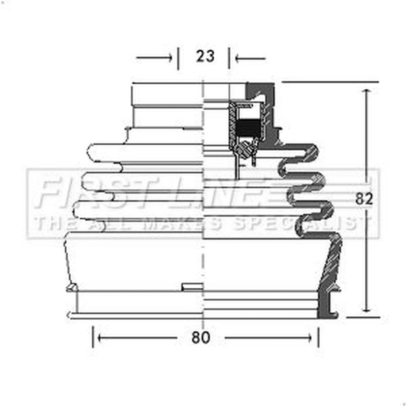 First Line Drive Shaft Bellow Kit Front Left fits Fiat Brava 1996-2001 1.6