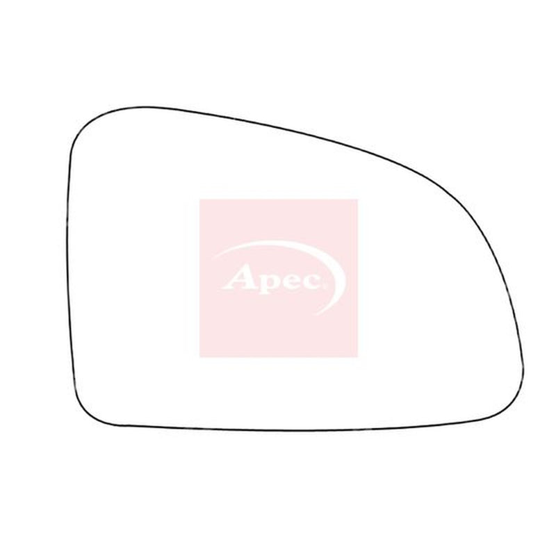 Apec Exterior Wing Mirror Glass Right fits Opel Meriva A 2003-2010