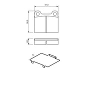 Bosch Front & Rear Pads fits Mercedes-Benz Sl 1980-1989 107.041 107.046 107.047