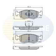 Comline Front Brake Discs & Pads fits Fiat Punto 1999-2012 1.8 188.738