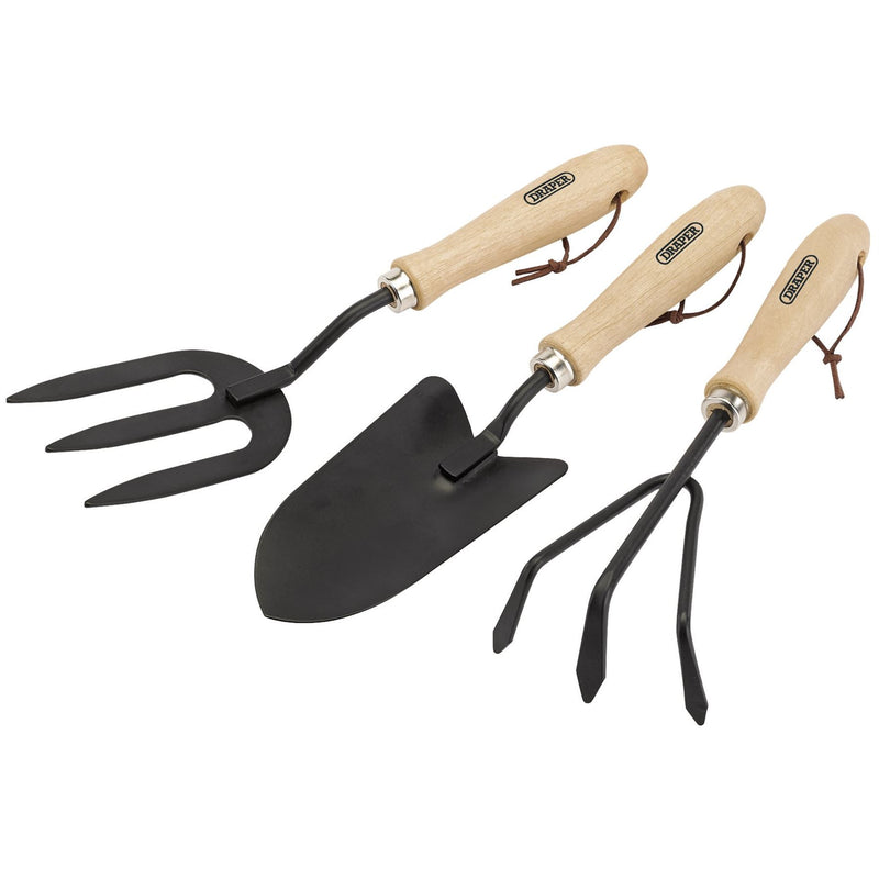 Draper Carbon Steel Hand Fork, Cultivator and Trowel with Hardwood Handles 83993 Draper  - Dynamic Drive