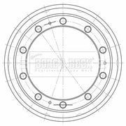 Borg & Beck Brake Drum Assembly Front BBR32528