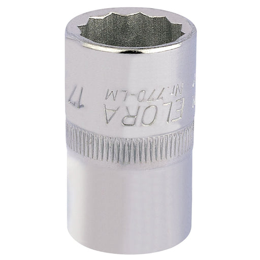 Draper Elora Bi-Hexagon Socket, 1/2" Sq. Dr., 17mm 24624 Draper - Dynamic Drive