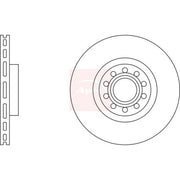 Apec 2 x Vented Brake Discs fits Audi A8 D2 1994-2002 2.8 3.7 4.2