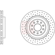 Apec 2 x Perforated/Vented Brake Discs fits Jaguar Xk 8 2002-2006 4.2