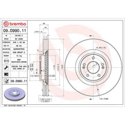 Brembo 2 x Front Brake Discs 09.D990.11-x2
