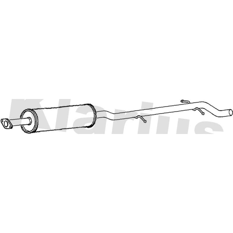 Klarius Box With Centre Pipe Centre fits Volvo V70 2001-2007 2.4 2.5