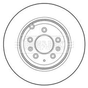 Borg & Beck Front & Rear Brake Discs & Pads fits Mazda CX-7 2009-2013 2.2