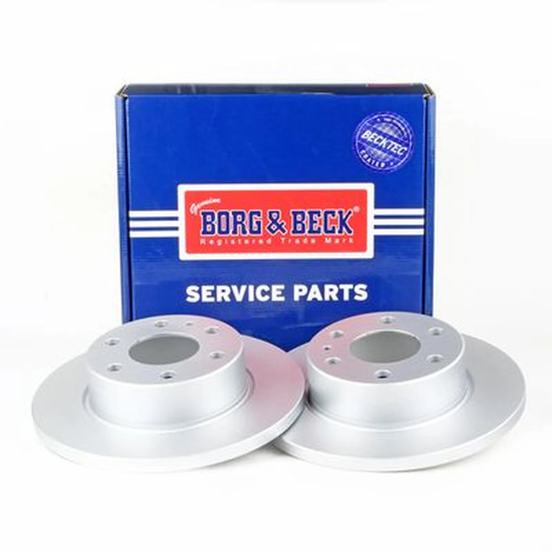 Borg & Beck 2 x Solid Rear Brake Discs BBD5253-x2