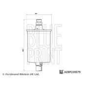 Blue Print Fuel Filter Element fits Porsche 911 1983-1997 3.2 3.3 3.6 3.8