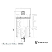Blue Print Fuel Filter Element ADBP230079