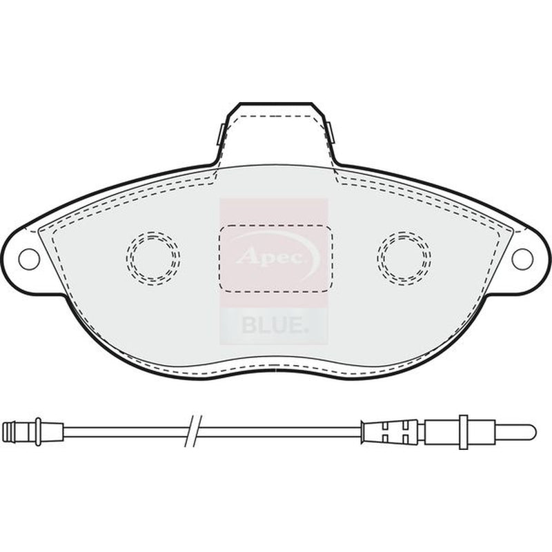 Apec Front Brake Pad Set fits Citroën Dispatch I 1995-2006 1.9 2.0