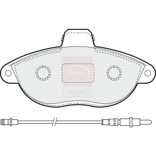 Apec Front Brake Pad Set fits Citroën Dispatch I 1995-2006 1.9 2.0