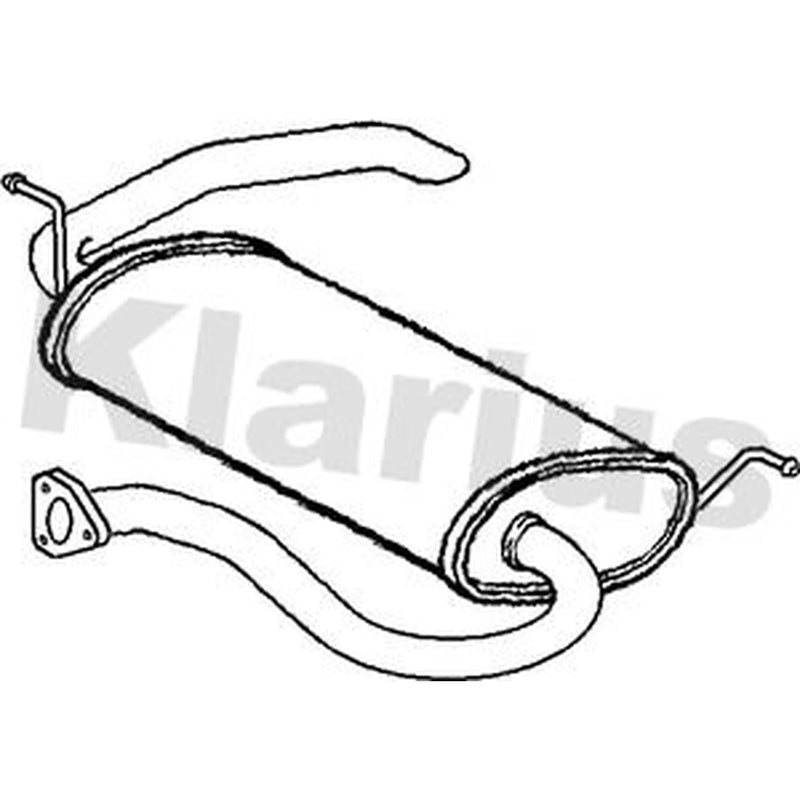 Klarius Box With Tail Pipe Rear fits Mitsubishi Pajero/Shogun IV 2006-2007 3.2