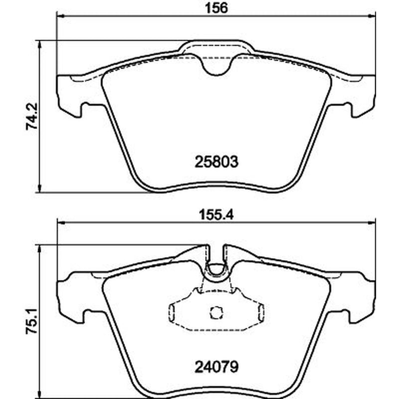 Mintex Front Brake Pad Set fits Jaguar F-Type 2012-2017 2.0 3.0 5.0