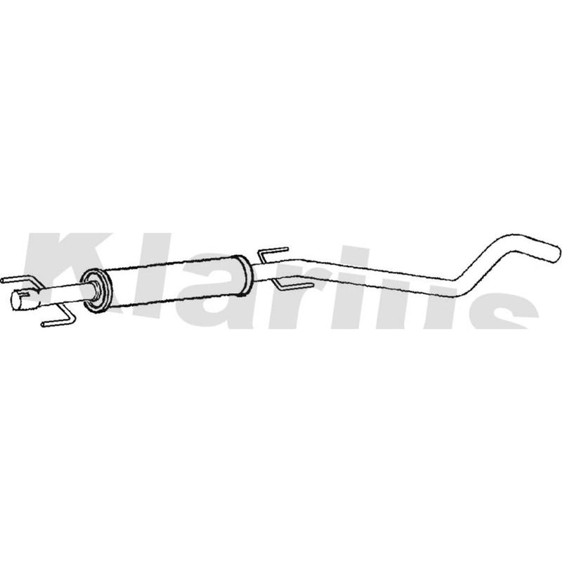 Klarius Box With Centre Pipe Centre fits Opel Astra H 2004-2010 1.9