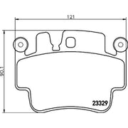 Mintex Rear Brake Pad Set fits Porsche 911 1997-2010 3.4 3.6 3.8