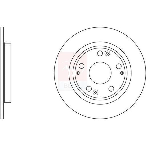 Apec 2 x Solid Brake Discs fits Honda Cr-Z 2010-2013 1.5