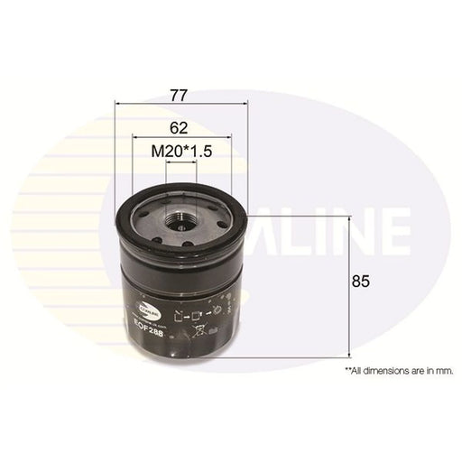 Comline Engine Oil Filter fits Audi A1 2014-2018 1.4