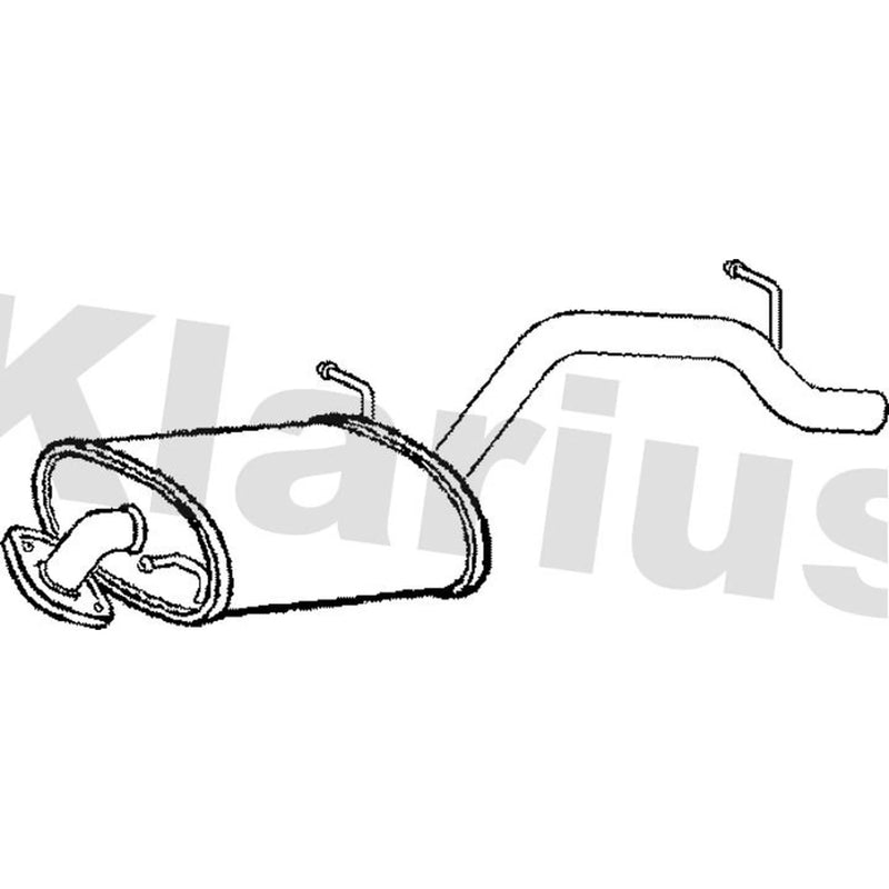 Klarius Box With Tail Pipe Rear fits Suzuki Ignis I 2000-2003 1.3