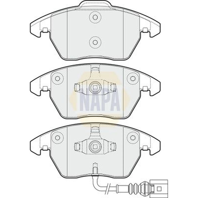NAPA Front Brake Pad Set fits Audi Tt 2006-2014 1.8 2.0