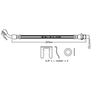 Juratek Brake Hydraulic Hose Line Rear Right fits Honda Jazz II 2002-2008