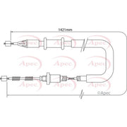Apec Handbrake Cable Right Rear fits Renault Kangoo 1997-2018