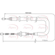 Apec Handbrake Cable Right Rear CAB1372