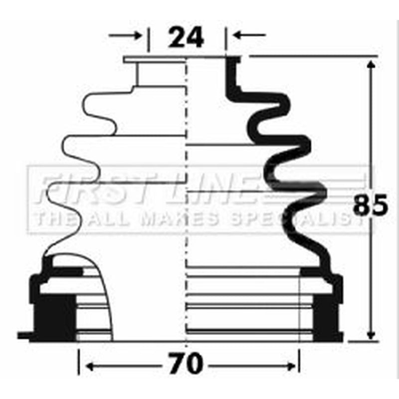 First Line Drive Shaft Bellow Kit Front Left fits Alfa Romeo 159 2009-2011 2.0