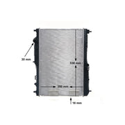 Mahle Engine Radiator fits Ford Fiesta VI 2008-2017 1.4