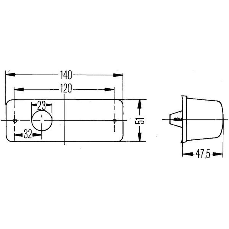 Hella Auxiliary Direction Indicator Lateral Mounting Connectors