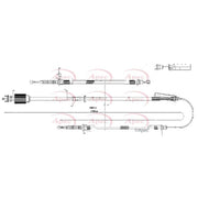 Apec Handbrake Cable Left Rear fits Opel Astra J 2011-2018 1.4 1.6 1.7 1.8 2.0
