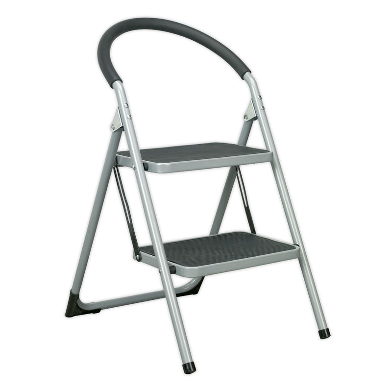Sealey Step Stool 2-Tread 150kg Capacity EN14183 ASL2 Sealey - Dynamic Drive