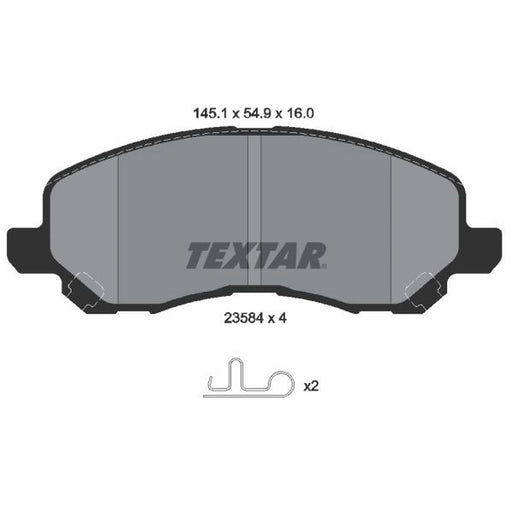 Textar Front Brake Pad Set 2358401