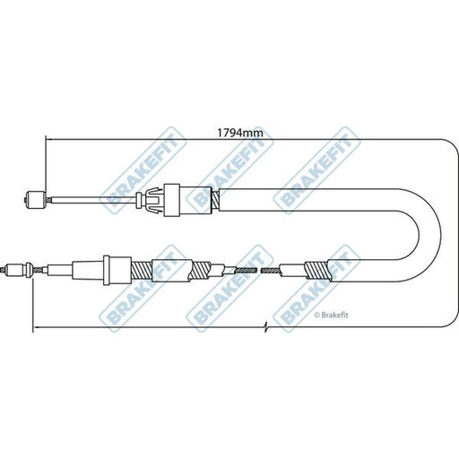 Apec Handbrake Cable Left Rear fits Peugeot 207 2006-2015 1.4 1.6