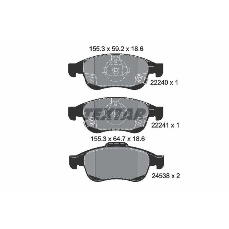 Textar Front Brake Pad Set 2224001