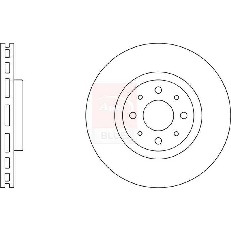 Apec Front & Rear Brake Discs & Pads fits Alfa Romeo Mito 2008-2015 1.4 1.6