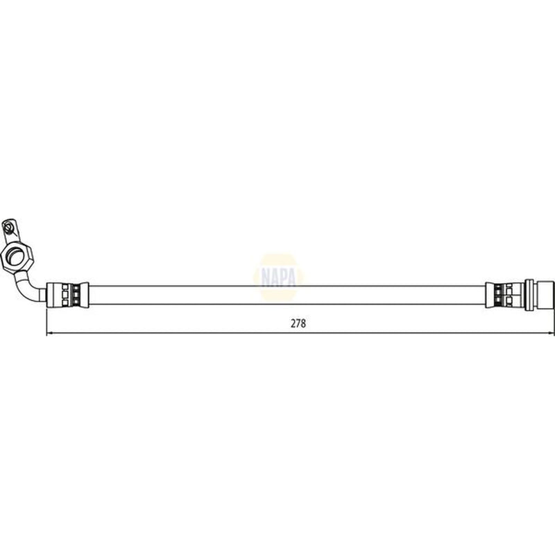 NAPA Brake Hydraulic Hose Line outer NBH1244