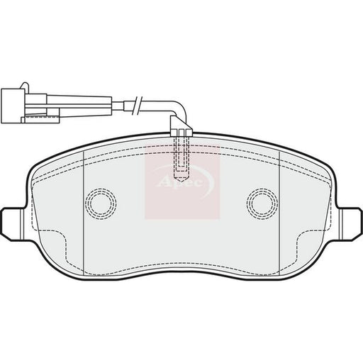 Apec Front Brake Pad Set fits Fiat Croma 2005-2011 1.9 2.4