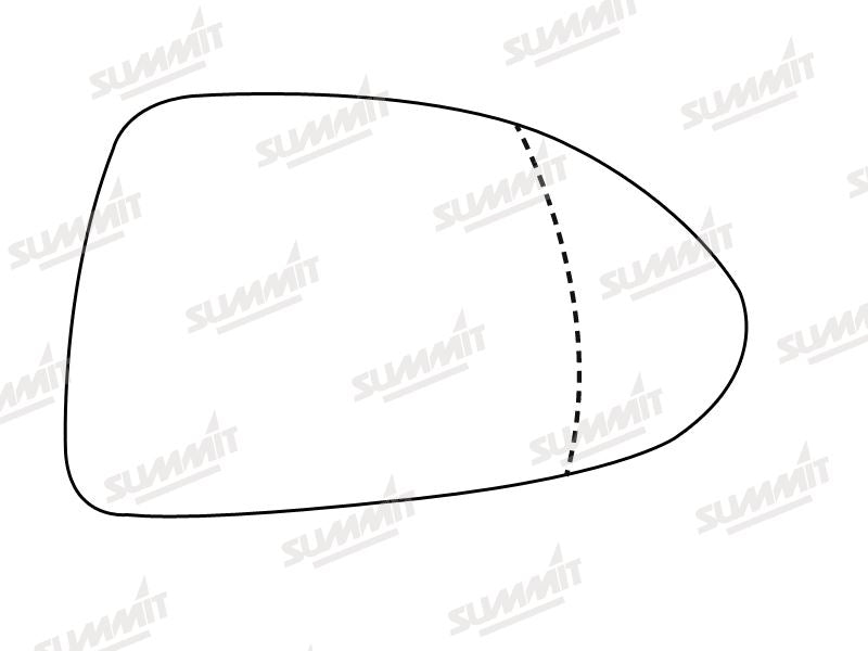 Summit Stick-On Aspheric Mirror Glass fits Vauxhall Corsa 07 on RHS Summit - Bars 4 Cars