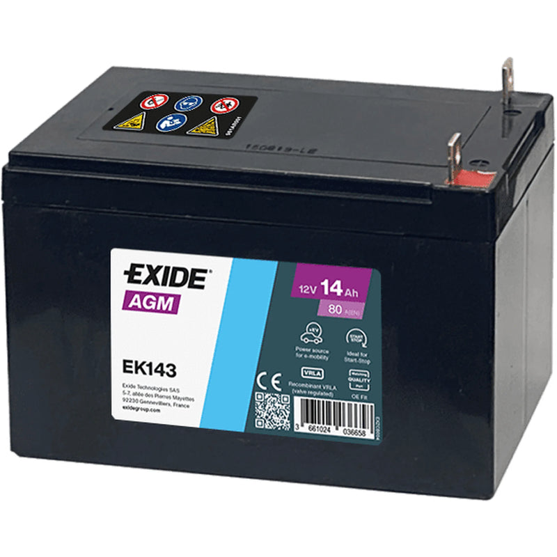 Exide Auxiliary Battery EK143 14Ah 12V AGM