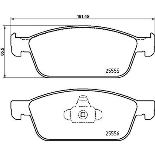 Brembo 4 x Front Brake Pad Set fits Ford Kuga II 2015-2019 1.5