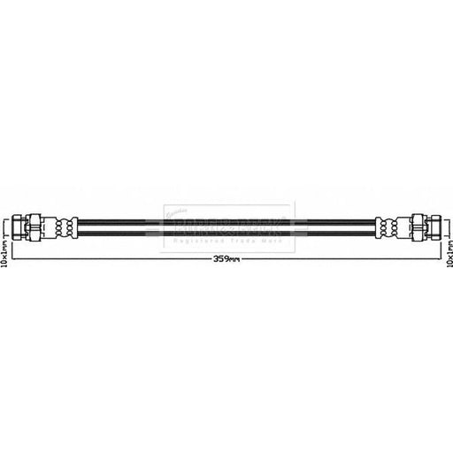 Borg & Beck Brake Hydraulic Hose Line Rear Right BBH8024
