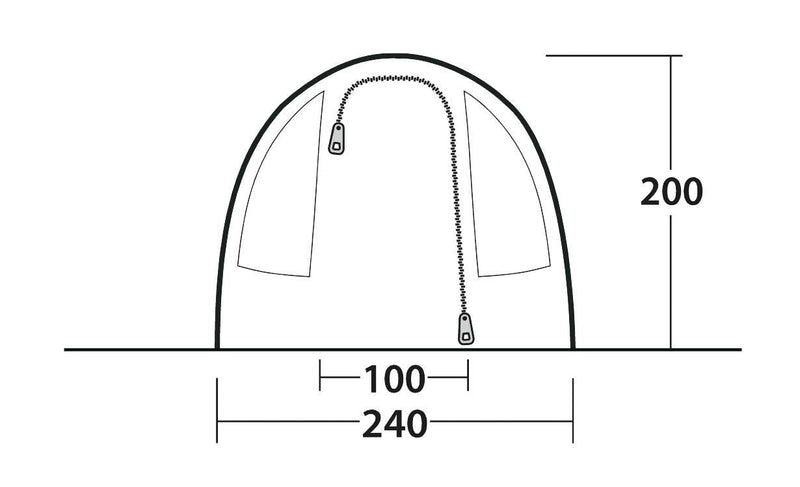 Outwell Sky 2 Pole Tent Blue 2 Person Outwell - Dynamic Drive