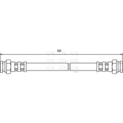 Apec Brake Hydraulic Hose Line Rear fits Peugeot 406 1995-2004