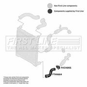 First Line Intercooler Turbo Charge Air Hose fits Land Rover Range Rover Sport I